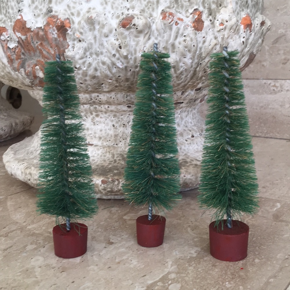 Vintage Wire Bottle Brush Trees